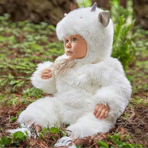POTTERY BARN KIDS HALLOWEEN WOODLAND BABY GOAT COSTUME 6-12 MONTH NWOT - Picture 1 of 4